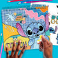 Fashion Angels Disney Stitch Color & Collage Design Set - 15 Colorable Lilo and Stitch Posters - Add Your Own Designs with 7 Inc