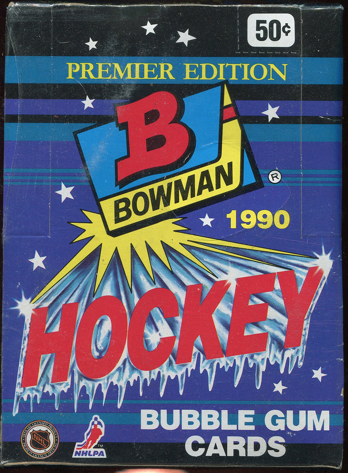 1990 Bowman Premiere Hockey Cards Box of 36 Unopened Packs
