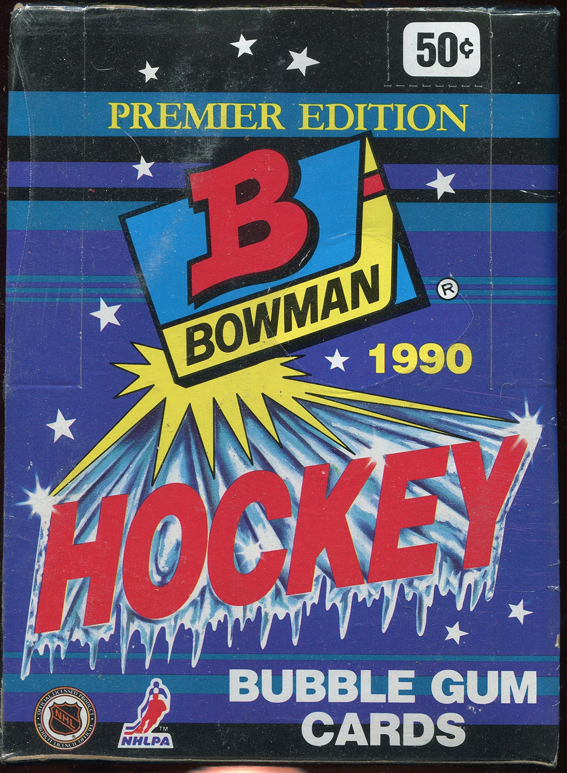 1990 Bowman Premiere Hockey Cards Box of 36 Unopened Packs