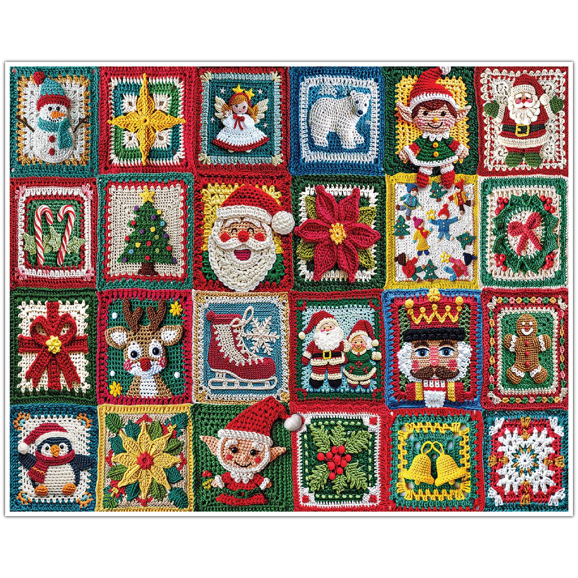 White Mountain 1000 Piece Jigsaw Puzzle Winter Christmas Holiday Puzzles for Adults and Teens 24x30 Large Pieces - Christmas Cro