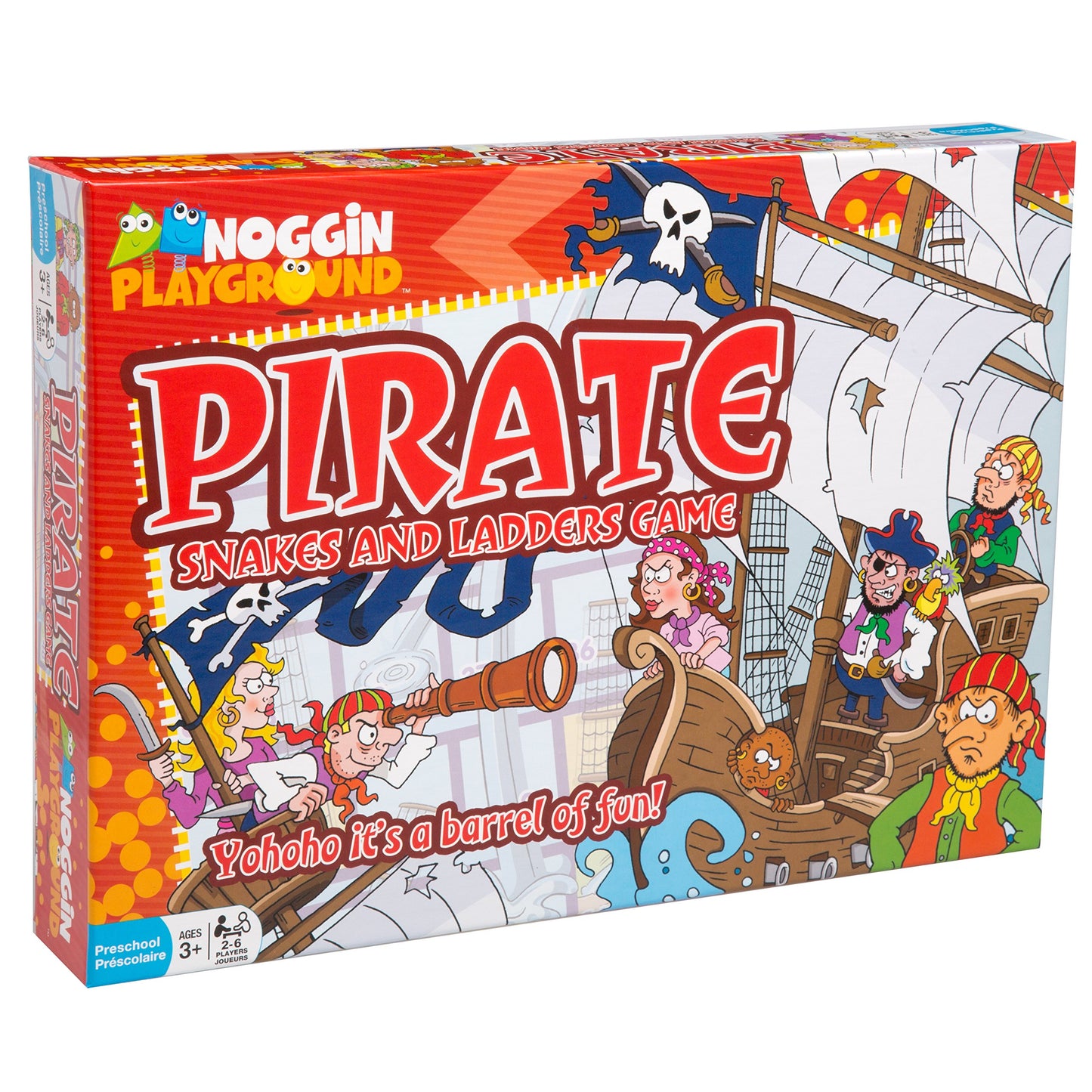 Pirates Snakes And Ladders Preschool Game - No Reading Required - Early Learning Basic Couting Game For Kids Ages 3 And Up - For 2 To 6 Players By Outset
