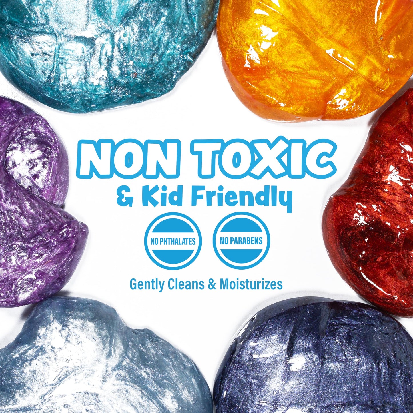 Tub Works™ Cosmic Bath Slime™ Kids Soap Bath Toy, 6 Pack | Stretchy, Squishy Slime Soap For Kids Bath | Fresh, Fruity Scents | Nontoxic | Sensory Fun Kids & Toddler Bath Toys
