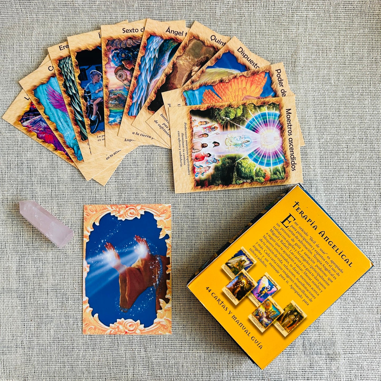 Zoeartcrafts Angel Therapy Oracle Cards - 44 Card Deck with Guide - 3"x5" - Pastel Colors