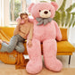 Ikasa Giant Teddy Bear Plush Toy Stuffed Animals (Pink, 70 Inches)