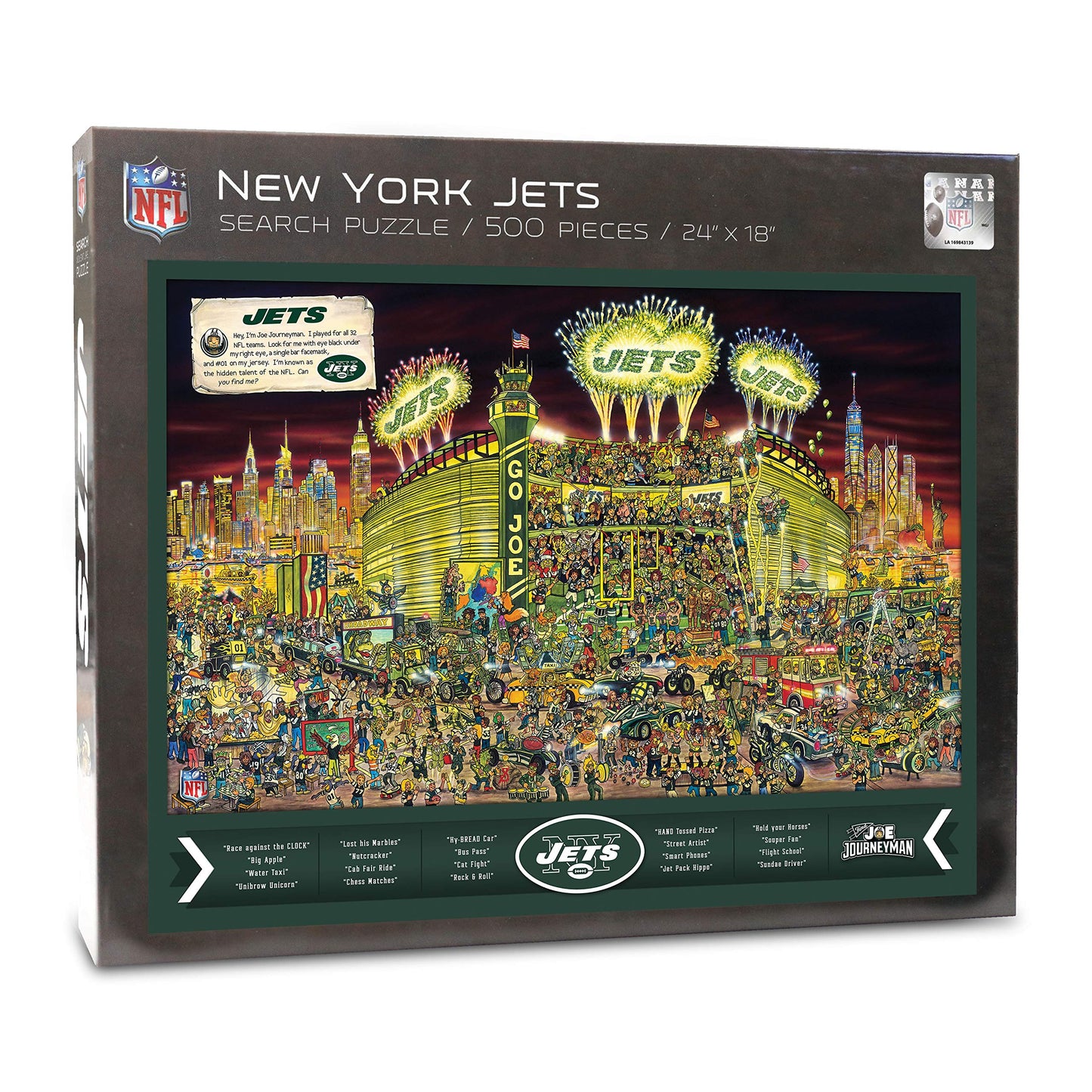 Youthefan Nfl Joe Journeyman 18'' X 24'' 500-Piece Team Puzzle, Team Color (9029601)