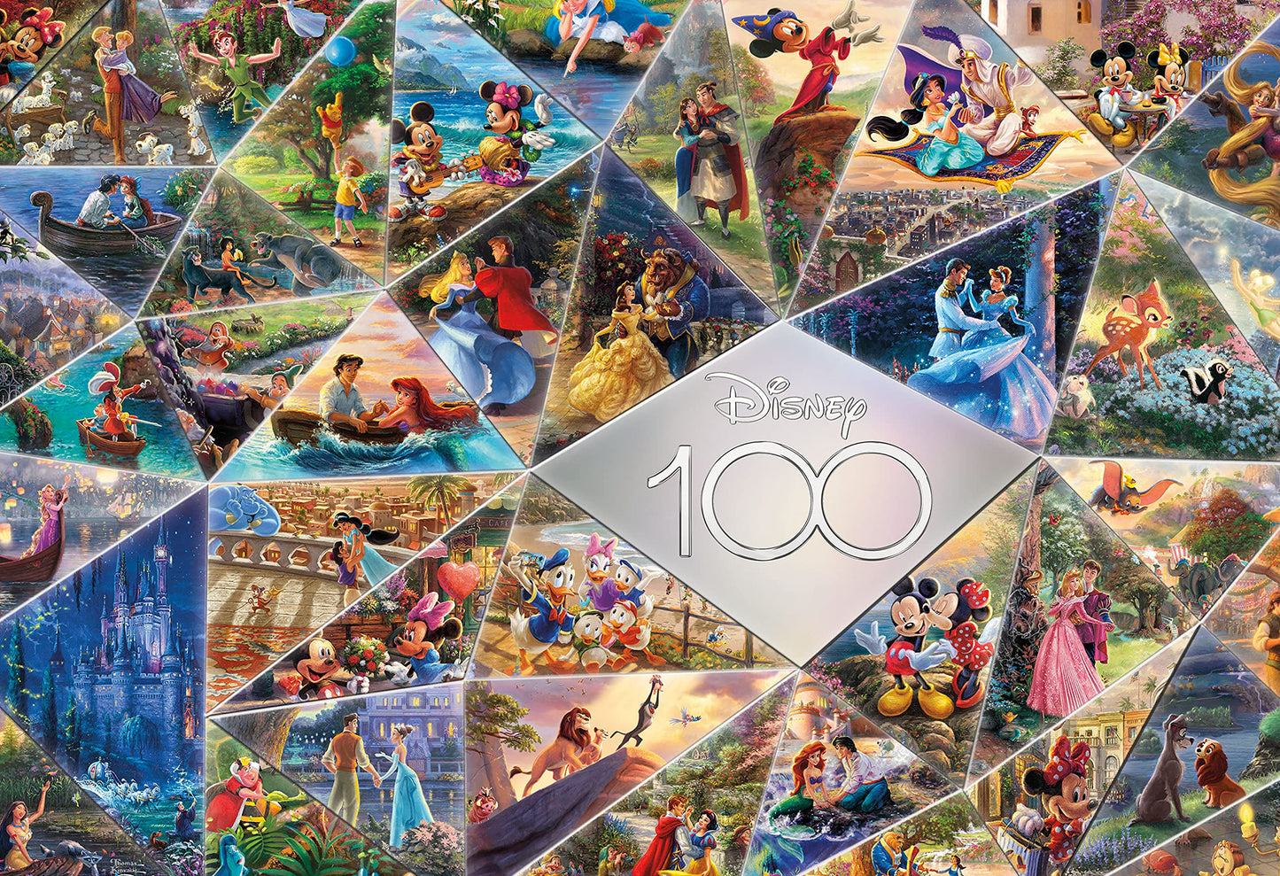 Ceaco - Disneys 100th Anniversary - Thomas Kinkade - 100th Anniversary Collage - 2000 Piece Jigsaw Puzzle-New