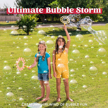 Joyin Big Bubble Wands Set With With Tray, 21' Giant Bubble Wands Bulk For Kids, Summer, Outdoor Play Period & Birthday Party & Games, 6 Pcs Solution Suitable, Suitable For All Age People