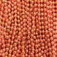 Mardi Gras Beads 33 inch 7mm, 12 Dozen, 144 Pieces, Orange Necklaces with Doubloon