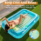 Sloosh Inflatable Tanning Pool Lounge Float  70 x 46 Sun Tan Tub mature-themed Pool Floats Raft for Pool Sunbathing Suntan Blow up Pool Lounger Tanning Bed Floatie for mature-themeds  L-Blue Green