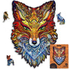 Unidragon Wooden Jigsaw Puzzles - Fiery Fox, 197 Pcs, Medium 8.6'X12.5', Beautiful Gift Package, Unique Shape Best Gift For Adults And Kids