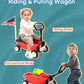 Ridyee 2-In-1 Toy Wagon For Toddlers 1-3, Kids Wagon With Removable Seat And Adjustable Handlebar, Pull-Along Wagon, Baby Push W