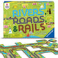 Ravensburger Rivers, Roads and Rails Matching Game - Multicolor, Cardboard, Model 22053, Award-Winning Design for Kids