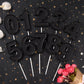 PHD CAKE 2.76 Inch Luxe Black 3 Number Birthday Candles, Black Number Candles, Cake Number Candles, Party Celebration