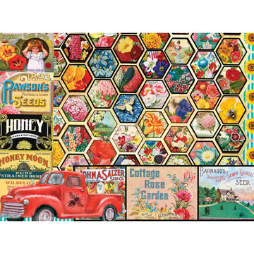 Roseart - Kodak Premium - Honeycomb Flowers And Seeds - 1000 Piece Jigsaw Puzzle For Adults