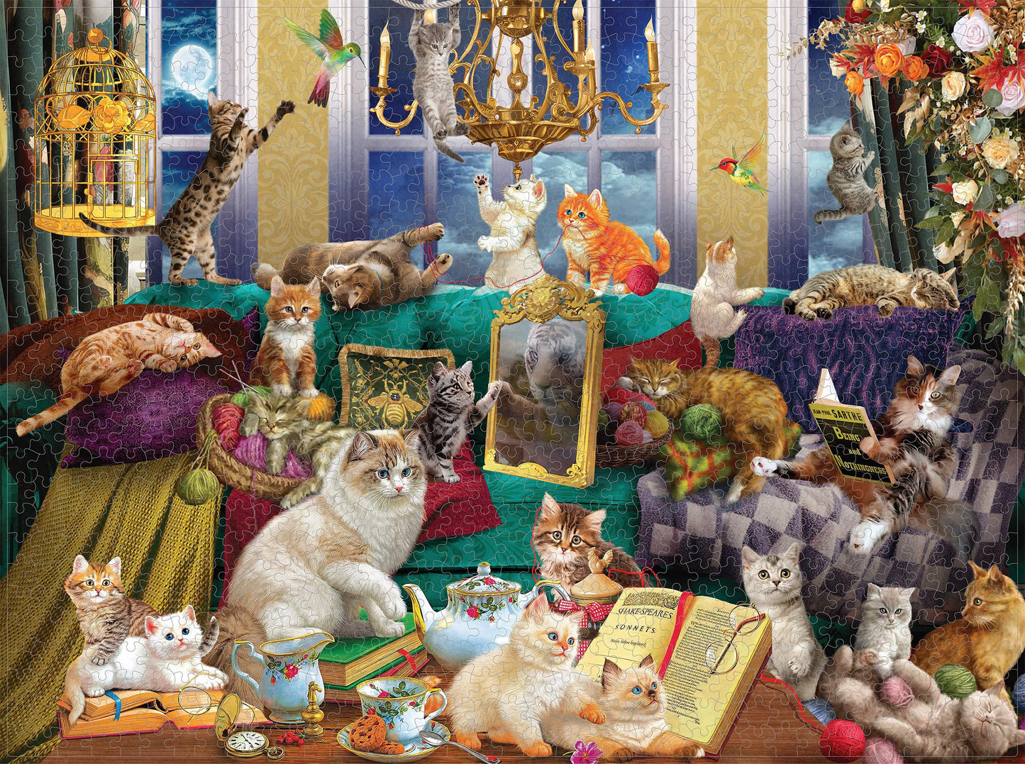 Lzbabyily Jigsaw Puzzles 1000 Pieces for mature-themeds  Cat Puzzle Animal mature-themed Toys  27x20 Unique Difficult and Challenge Large Puzzle Game Toys Gift