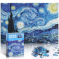 Starry Night Puzzle 1000 Pieces Van Gogh Mini Puzzle For Adults Artwork Jigsaw Puzzle Family Game (Starry Night)