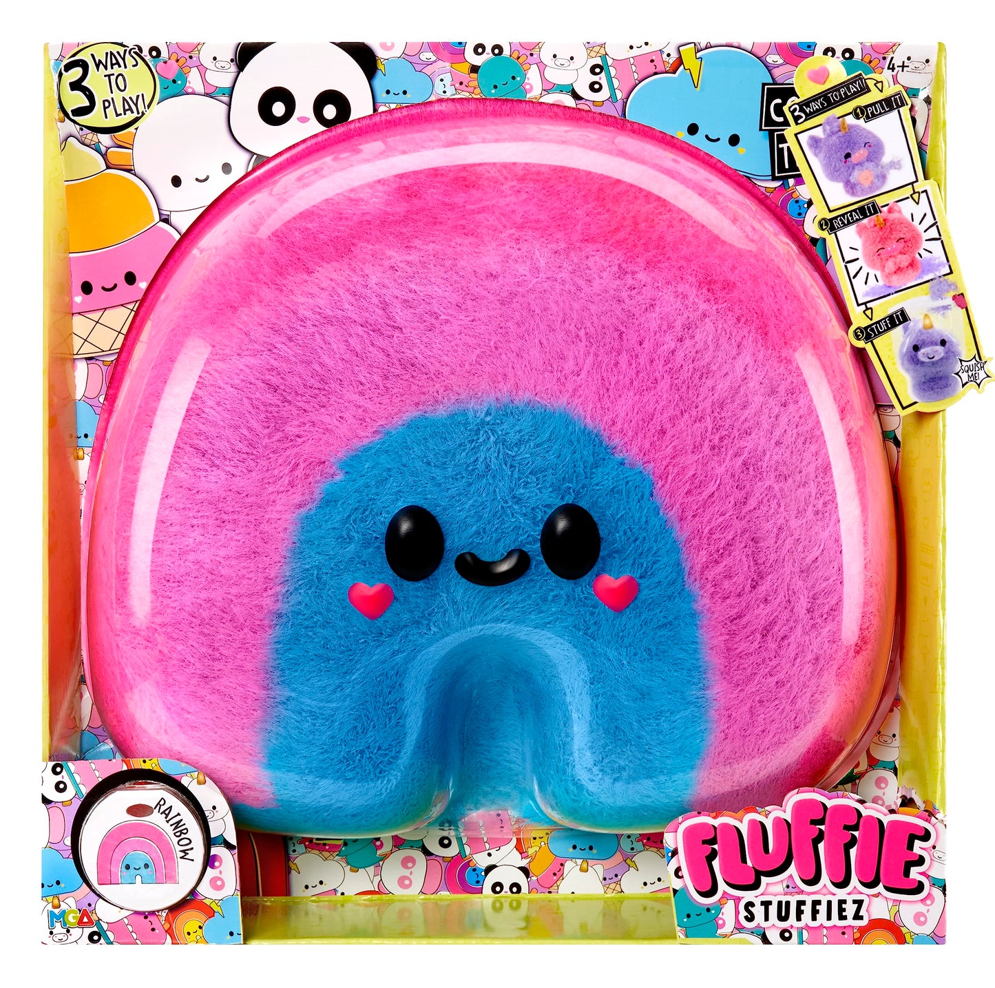 Fluffie Stuffiez Rainbow Large Plush 11" - Ultra Soft Polyester Collectible, ASMR Fidget, Multicolor, Model 594406EUC