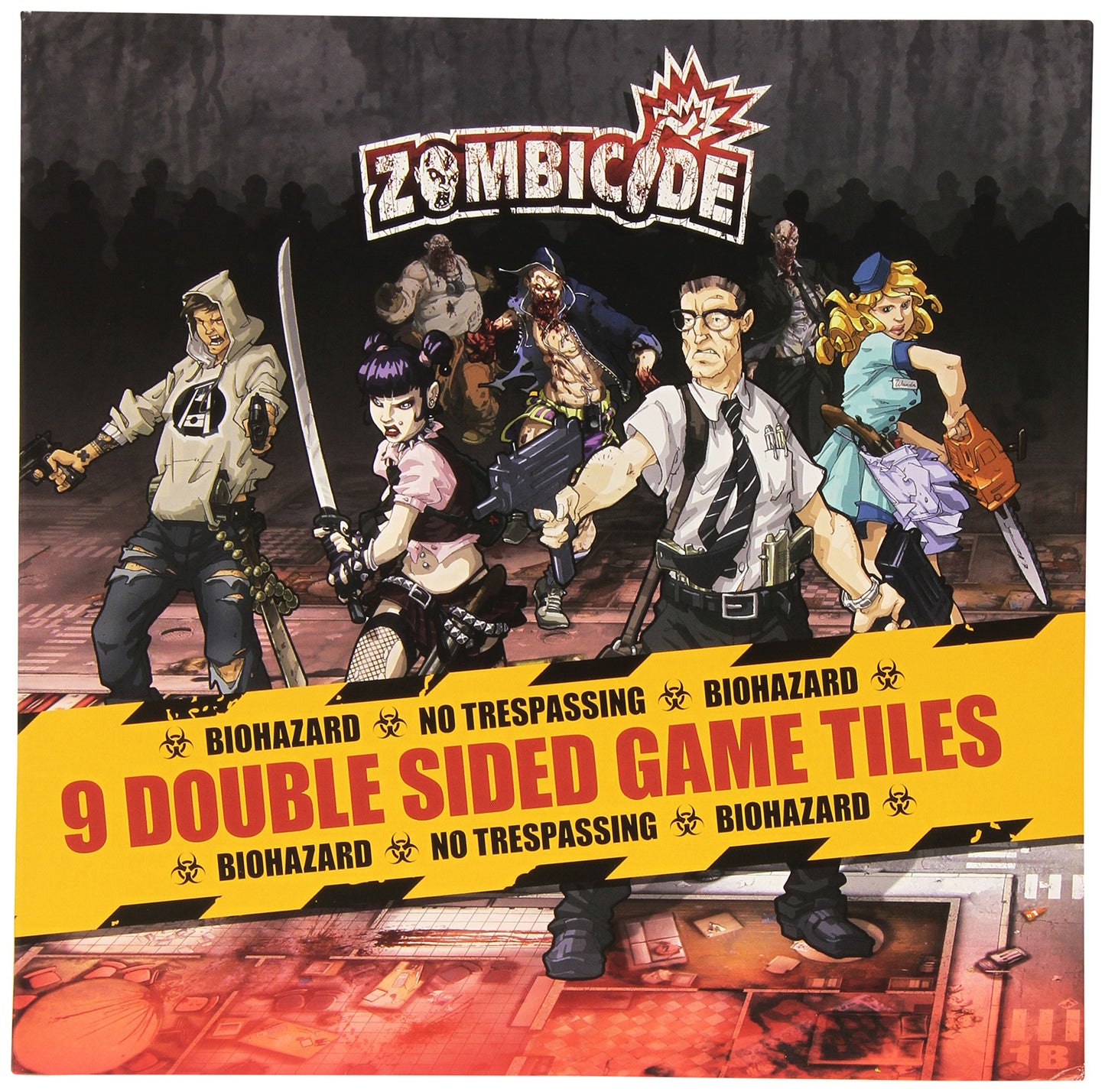 Cmon Zombicide: 9 Double Sided Game Tiles - Expand Your Zombie Survival World! Cooperative Strategy Game With Tabletop Miniature