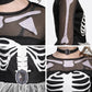 Spooktacular Creations Halloween Girls Skeleton Costume, Ghostly Skeleton Tutu Dress For Girls Halloween Dress Up, Role Play, Cosplay Party-L