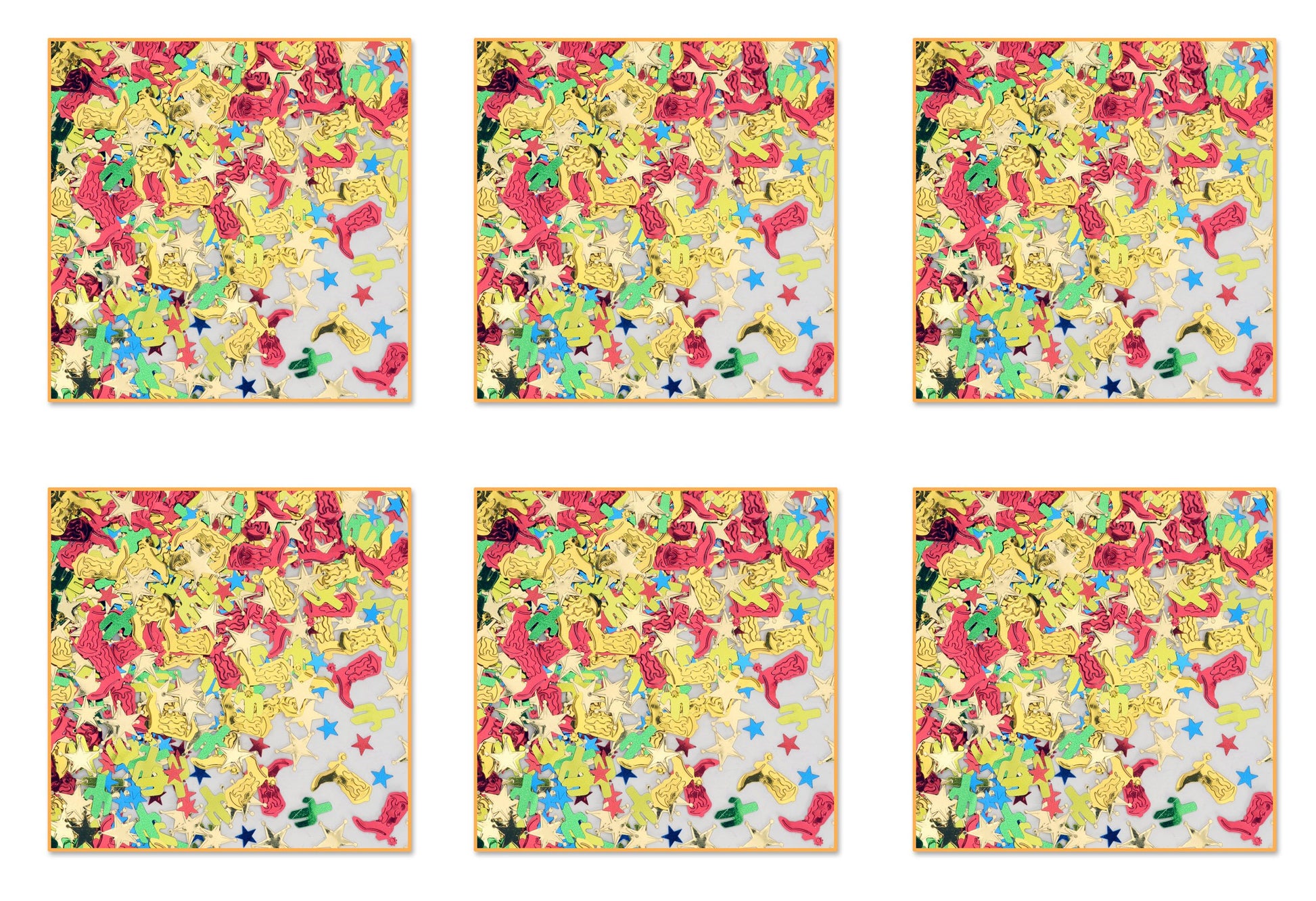 Western Party Confetti Pack of 6