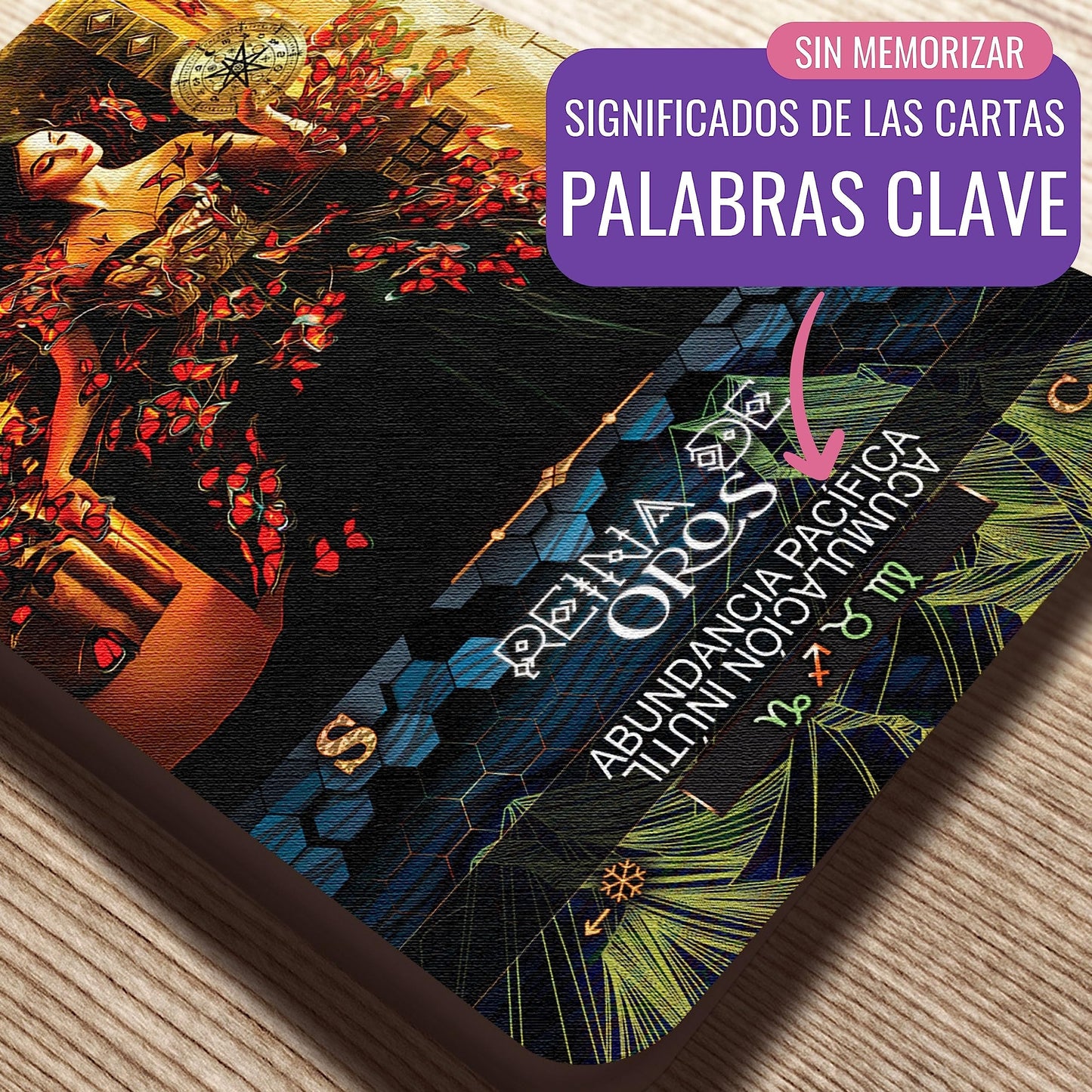 Tarot Skills Star Kissed Tarot Deck, Tarot Cards Con Significados En Ellos, Incluyendo Golden Dawn Astrología Zodíaco Y Planetas, Palabras Clave, Invertido, Elementos, Incluye Capacitación En Línea