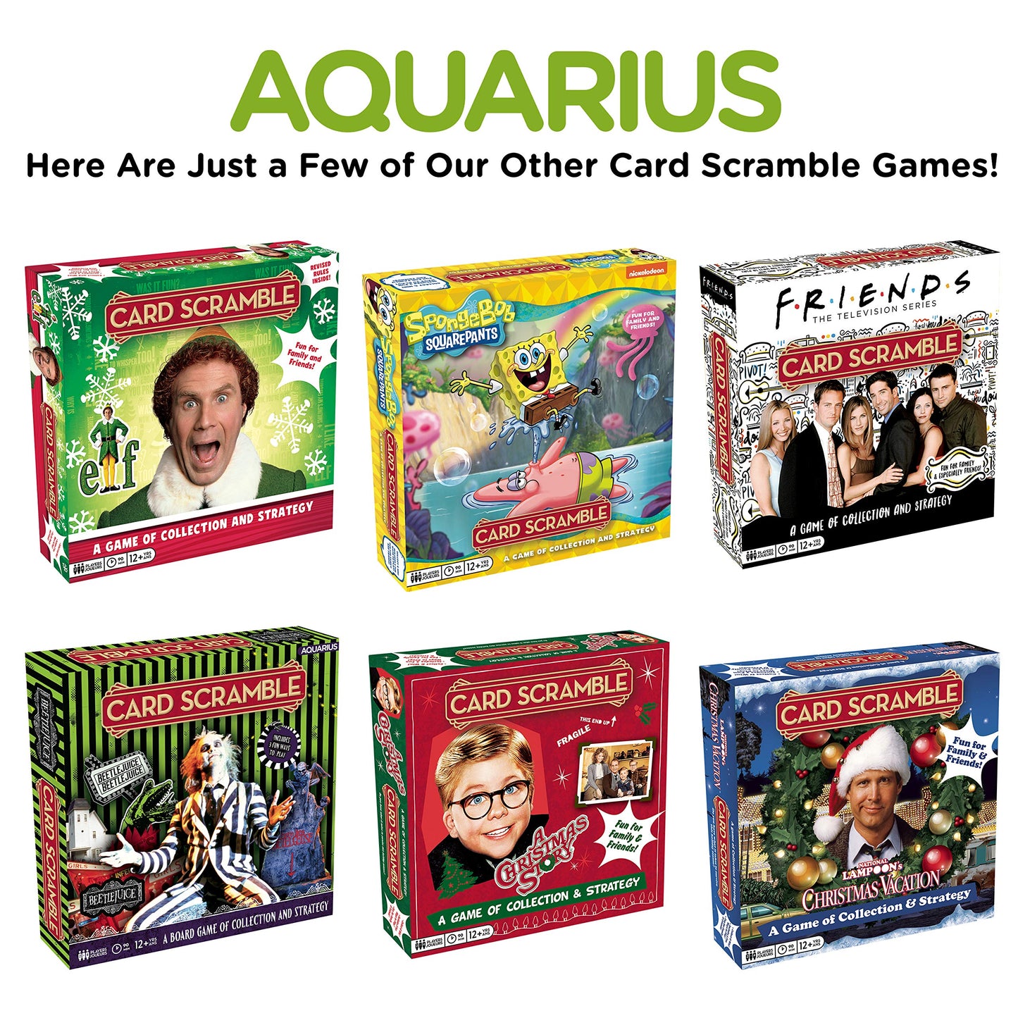 Aquarius Beetlejuice Card Scramble Board Game - Fun Family Party Game For Kids, Teens & Adults - Entertaining Game Night Gift -