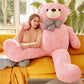 Ikasa Giant Teddy Bear Plush Toy Stuffed Animals (Pink, 59 Inches)