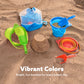 JOYIN 3 Packs Foldable Pail Bucket with Shovels & Mesh Bag, Collapsible Buckets Multi Purpose for Beach, Camping Gear, Beach Par