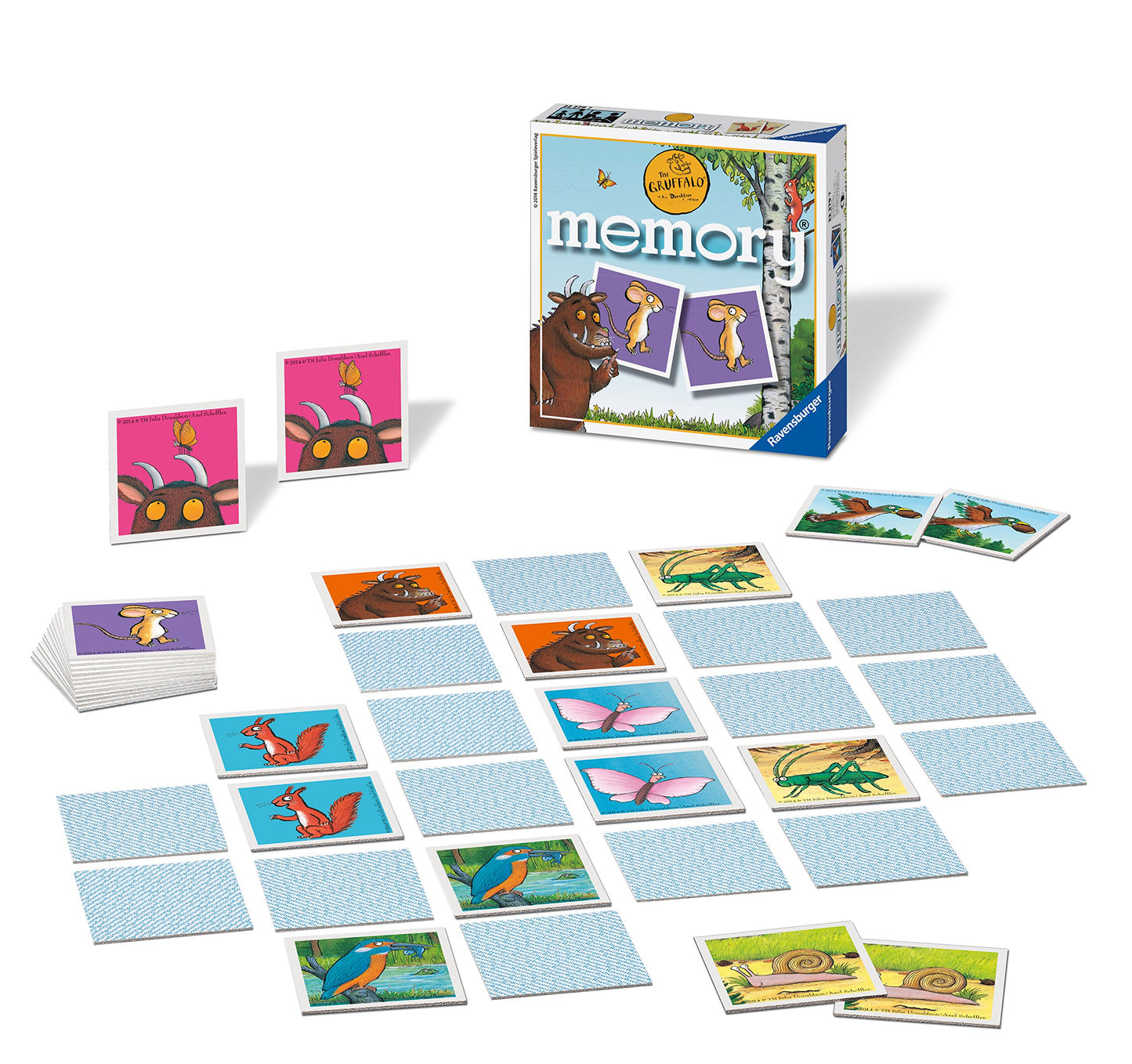 Ravensburger The Gruffalo Mini Memory Game - Matching Picture Snap Pairs Game For Kids Age 3 Years And Up