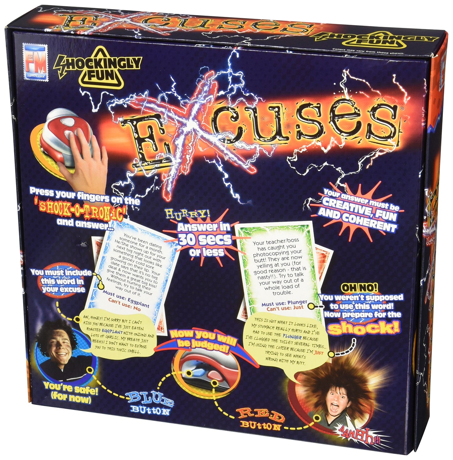 Excuses Game The Shockingly Fun Card Game. Answer Correctly Or Be Shocked