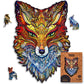 Unidragon Wooden Jigsaw Puzzles - Fiery Fox, 107 Pcs, Small 6.2'X9.4', Beautiful Gift Package, Unique Shape Best Gift For Adults And Kids