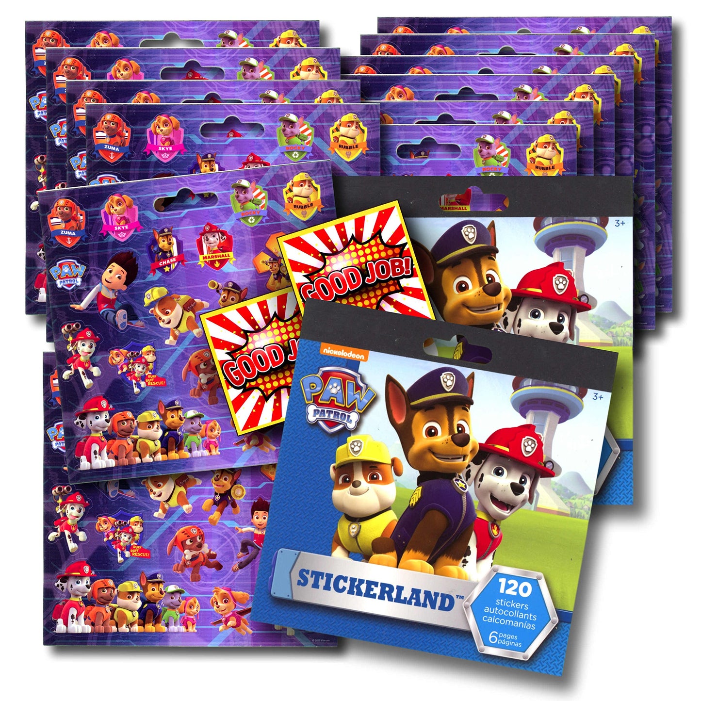 Nick Jr. Studios PAW Patrol Stickers Party Favors - Bundle of 12 Sheets 240+ Stickers Plus 2 Specialty Stickers!