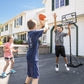 Franklin Sports Youth Basketball Hoop - Adjustable Portable Indoor/Outdoor System, 5' to 7' Height, 30 Backboard, Black/White