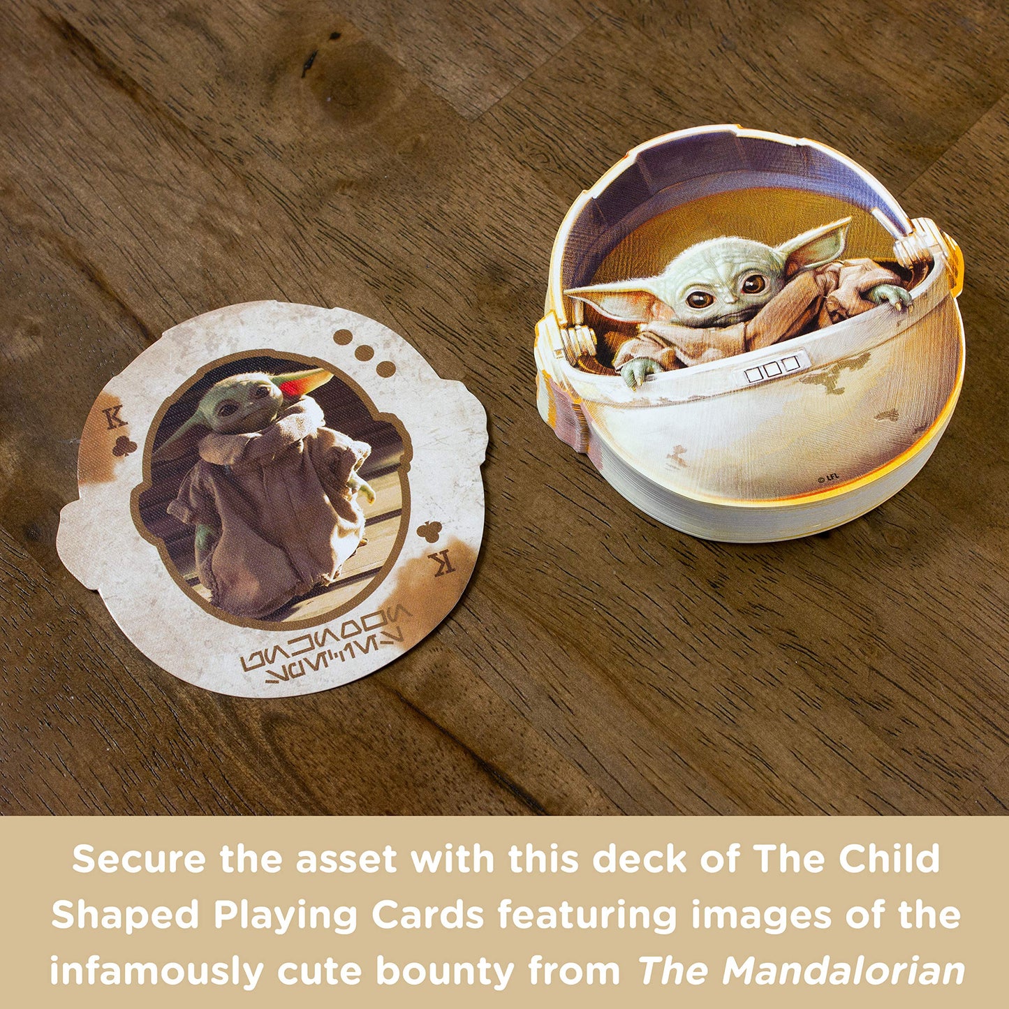 Aquarius Star Wars Playing Cards - The Mandalorian 'Baby Yoda' The Child Shaped Deck Of Cards For Your Favorite Card Games - Officially Licensed Star Wars Merchandise & Collectibles