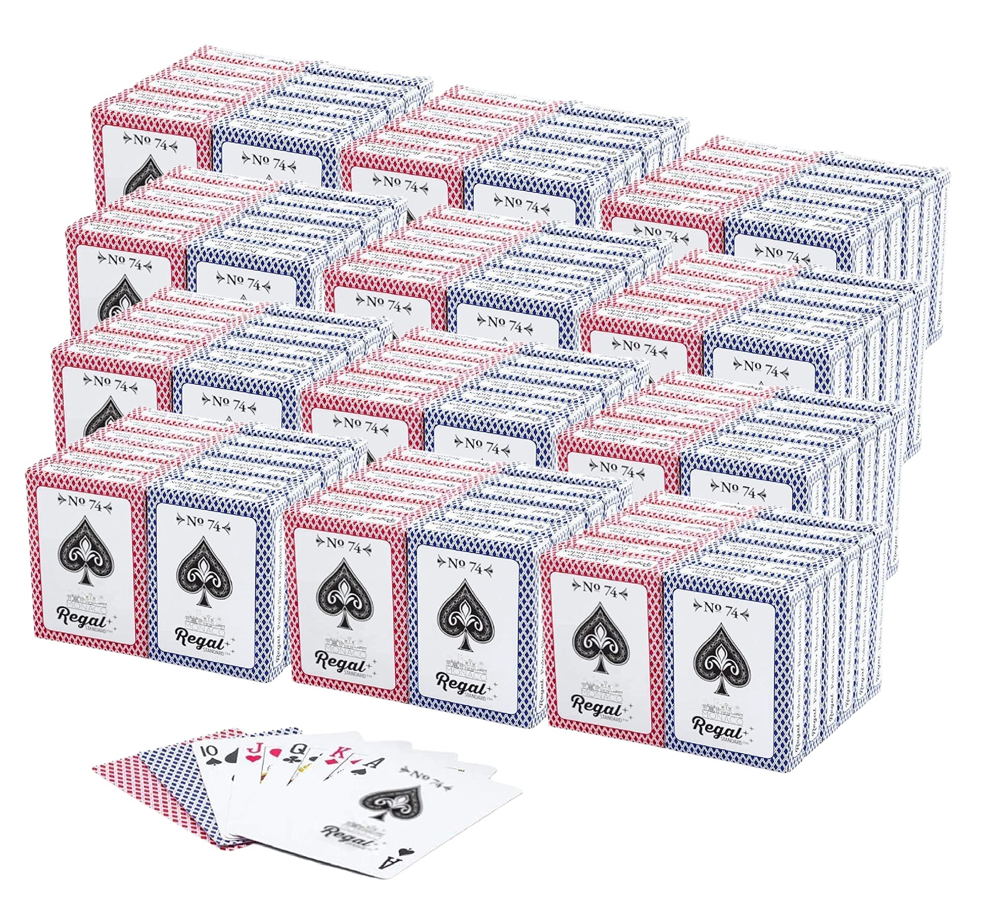 Regal Games - Bulk Playing Cards Set For Adults & Professionals - 144 Standard Decks, Large Print Deck Of Cards - Blackjack, Euc