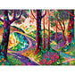 RoseArt - Stained Glass - The Long and Winding Road - 300 mature-themed Piece Jigsaw Puzzle for mature-themeds