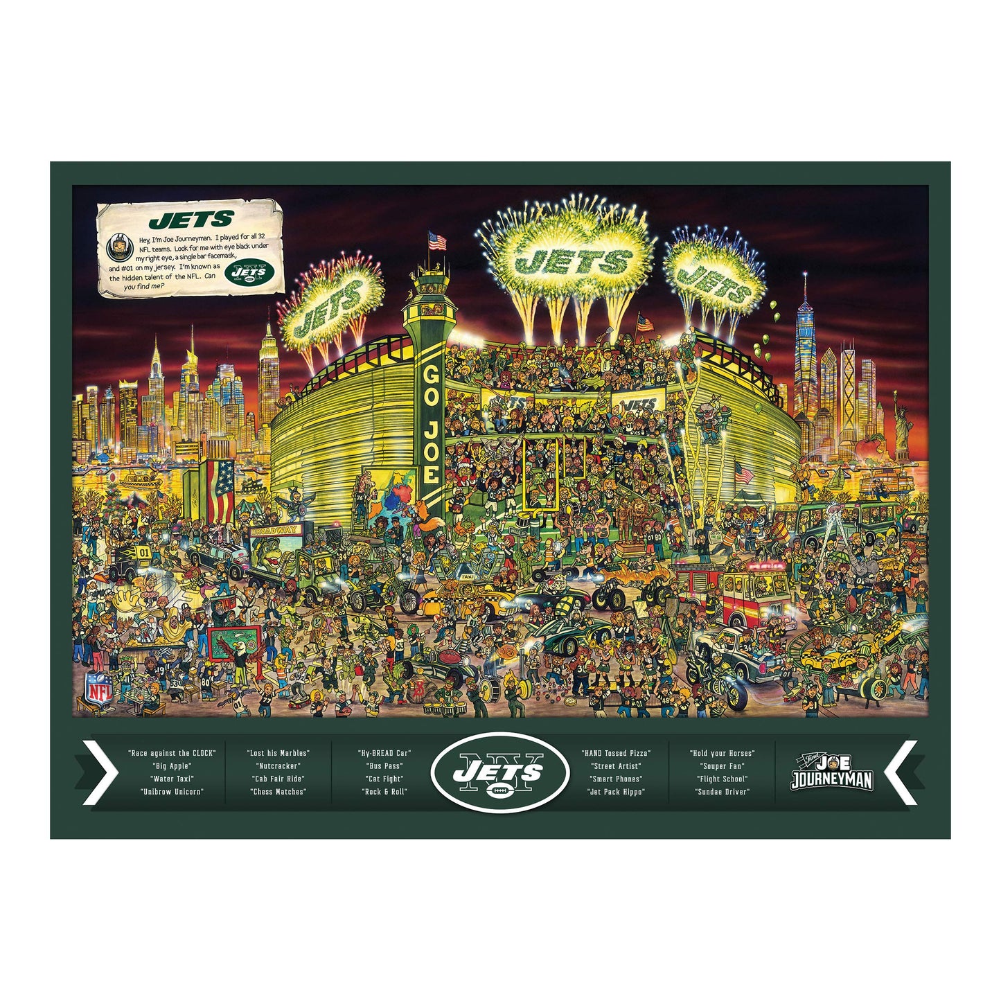Youthefan Nfl Joe Journeyman 18'' X 24'' 500-Piece Team Puzzle, Team Color (9029601)