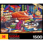 RoseArt 1500 Piece Jigsaw Puzzle - Kodak Premium The Old Book Shop Cats, Multi-colored, Paper, Model 8900ZZBH