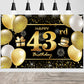 43Rd Happy Birthday Banner Birthday Decorations For Men Birthday Party Decorations Birthday Backdrop