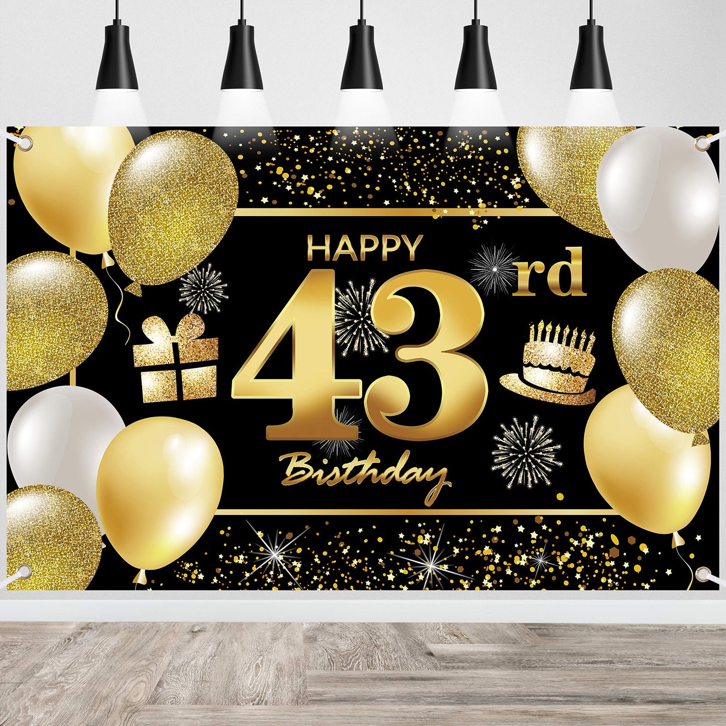 43Rd Happy Birthday Banner Birthday Decorations For Men Birthday Party Decorations Birthday Backdrop