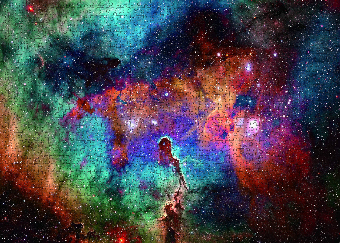 Henley Place Space Puzzle - 1000 Piece Deepspace Puzzle For Adults, Outerspace Jigsaw Puzzle With Fun Fact Poster & Reference Poster, Nasa Puzzle, Nebula Illustration 20X27 Inches