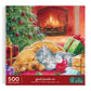 Galison Good Puzzle Co. Warm by The Fireplace Puzzle - 20" x 20", Cardboard, Model 9780735378117