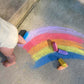 Urban Infant Non-Toxic Sidewalk Chalk For Toddlers And Kids - Washable Outdoor Jumbo Chalk - Rainbow