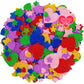 300 PCS Valentines Stickers, Foam Heart Stickers, Glitter Valentine Decor, Self-Adhesive Star Heart Stickers for Kids in Purple 