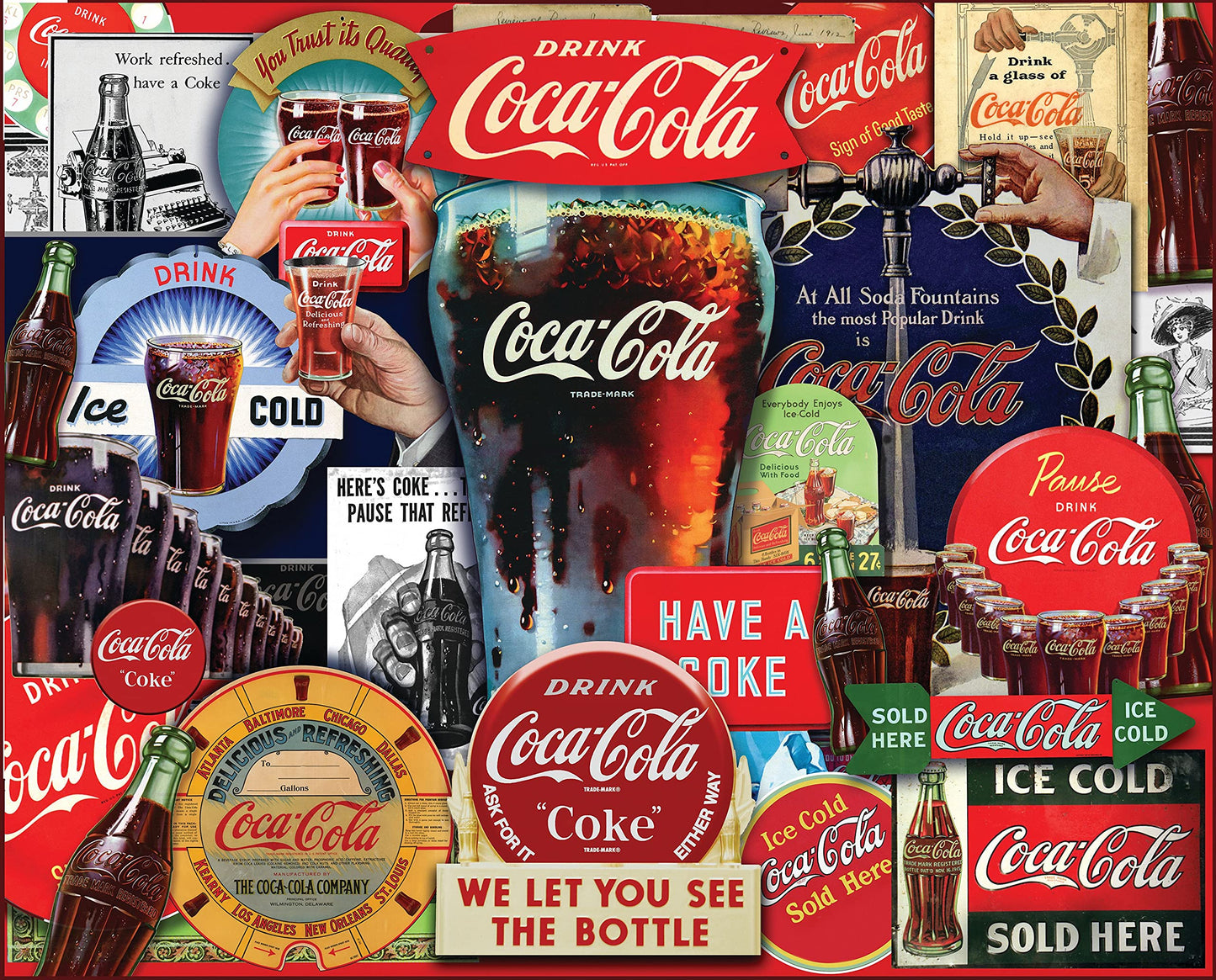 Springbok 1000 Piece Jigsaw Puzzle Coca-Cola Decades Of Tradition - Made In Usa