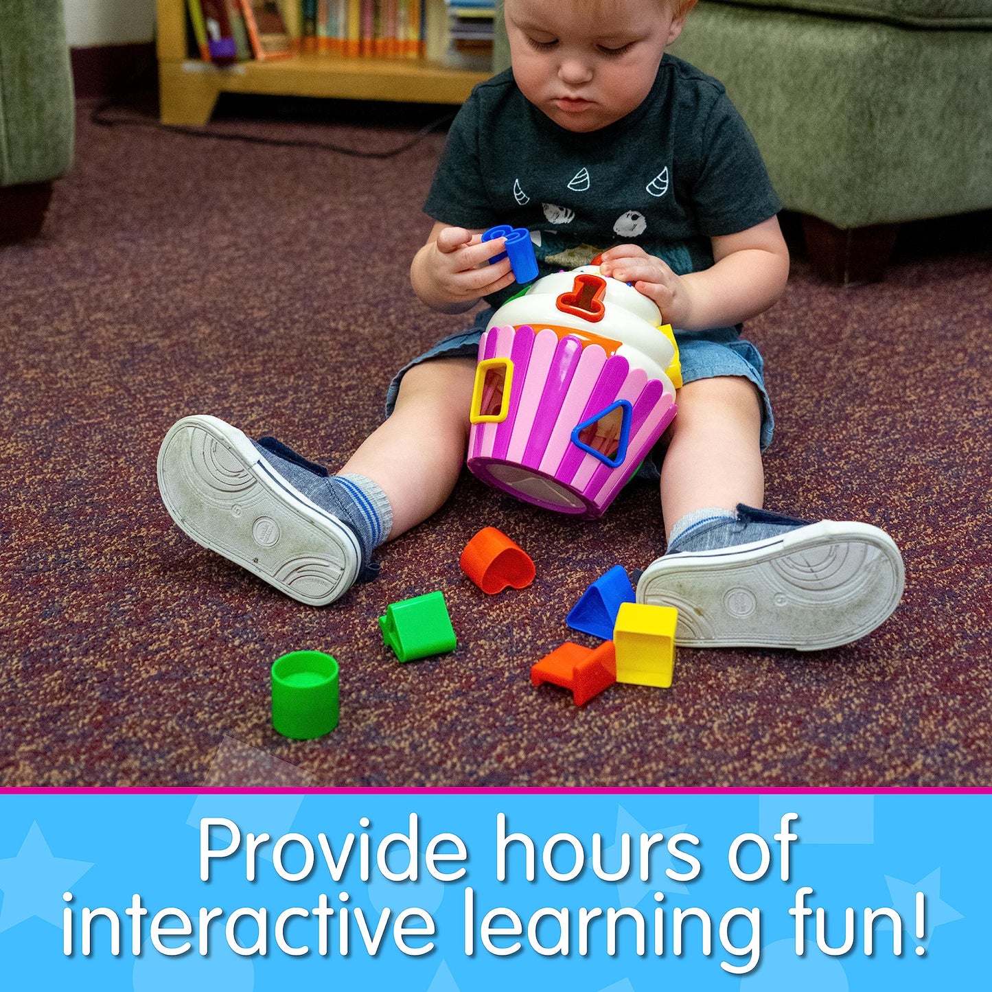 The Learning Journey - Early Learning - Cupcake Shape Sorter - Shape Sorter For Toddlers Ages 12 Months And Up - Award Winning Toys