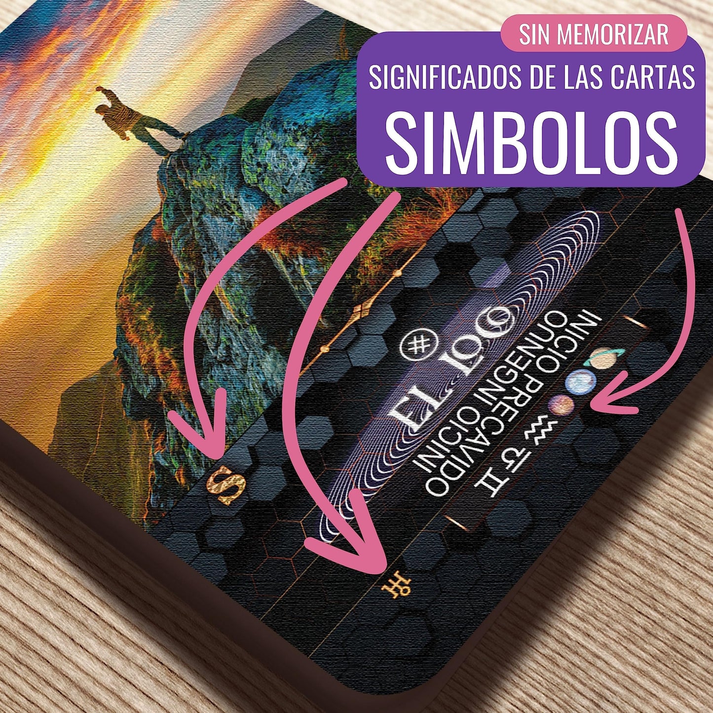 Tarot Skills Star Kissed Tarot Deck, Tarot Cards Con Significados En Ellos, Incluyendo Golden Dawn Astrología Zodíaco Y Planetas, Palabras Clave, Invertido, Elementos, Incluye Capacitación En Línea