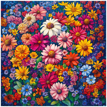 All4Jig Flowers Fun Jigsaw Puzzles For Adults And Kids, 1000 Pieces, Christmas Secret Santa Gift, White Elephant Gifts, Number P