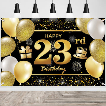 23Rd Happy Birthday Banner Birthday Decorations For Men Birthday Party Decorations Birthday Backdrop