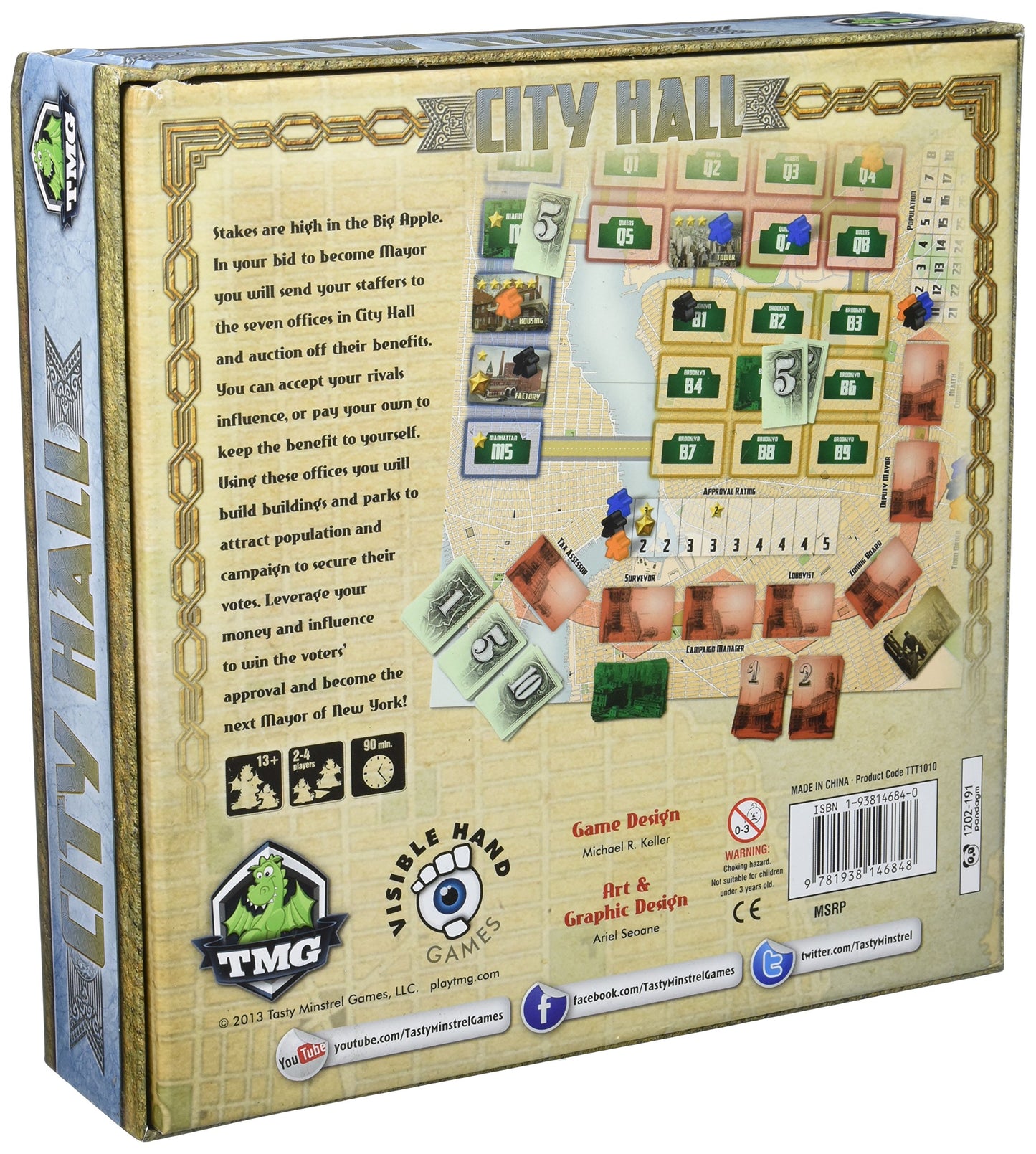 Tasty Minstrel Games City Hall Board Game